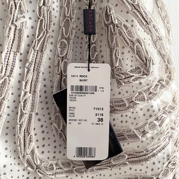 NWT ESCADA Skirt -Tulle & Silk Two layers skirt 38 - Picture 10 of 16